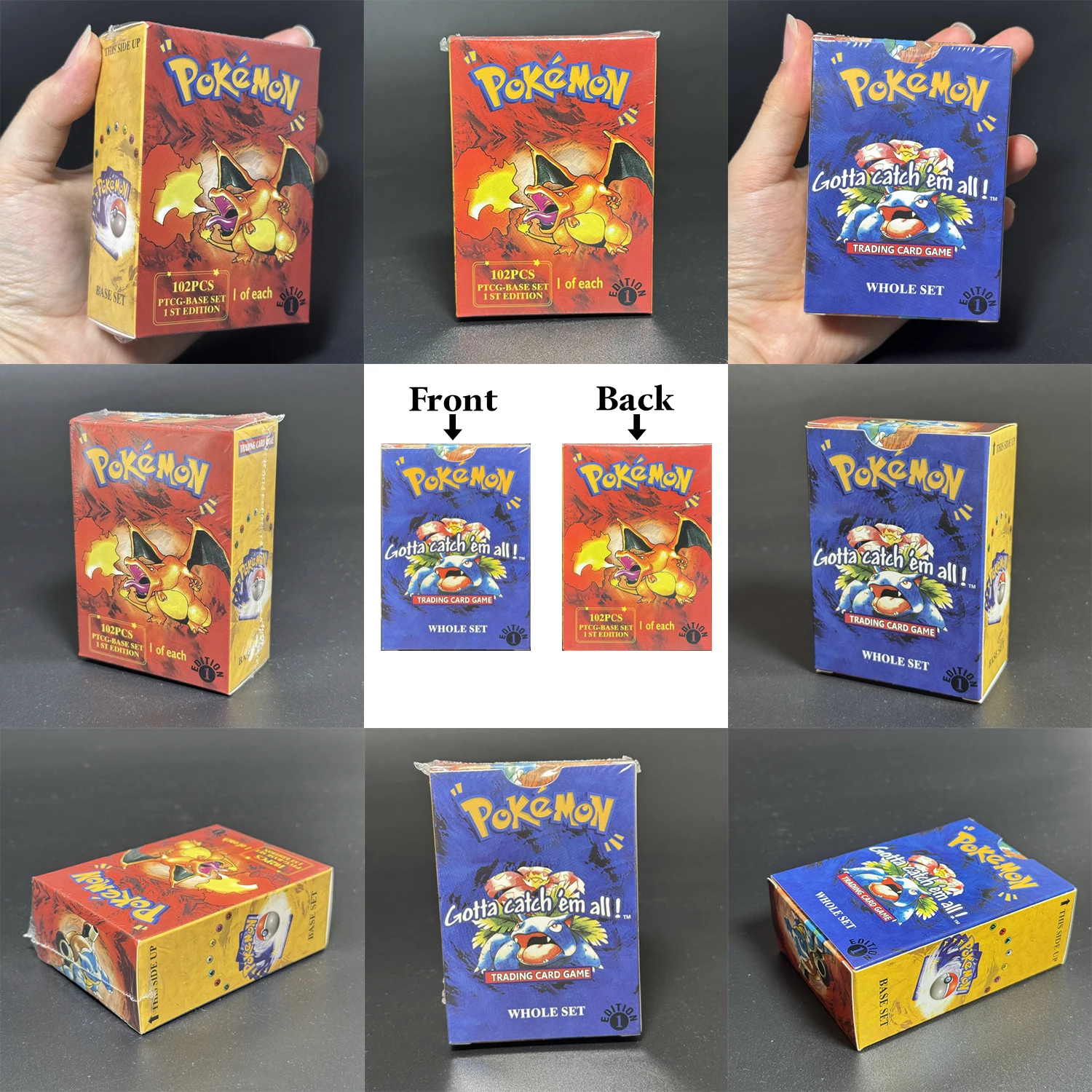 102Pcs/Set PKM Base Set (BS) Cards Whole Set 1ST Edition TCG