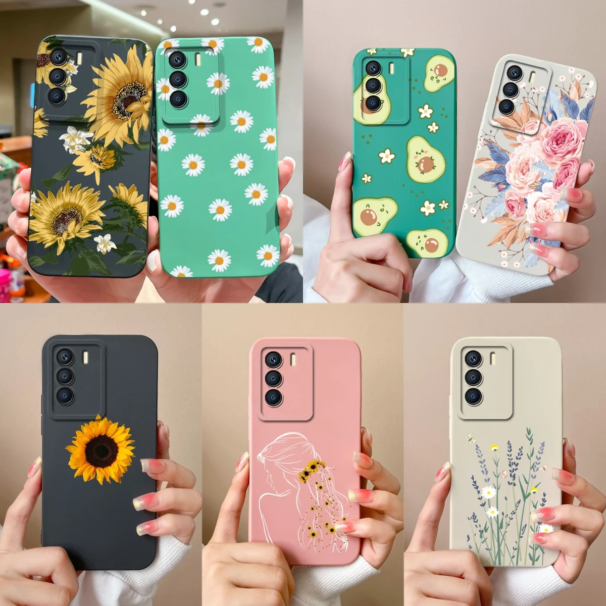 Custodie Per Infinix Zero 2023 Zero Ultra 5G Beautiful Flower Durable Silicone Square Per Infinix Zero 2023 Zero Ultra Coque Bumper
