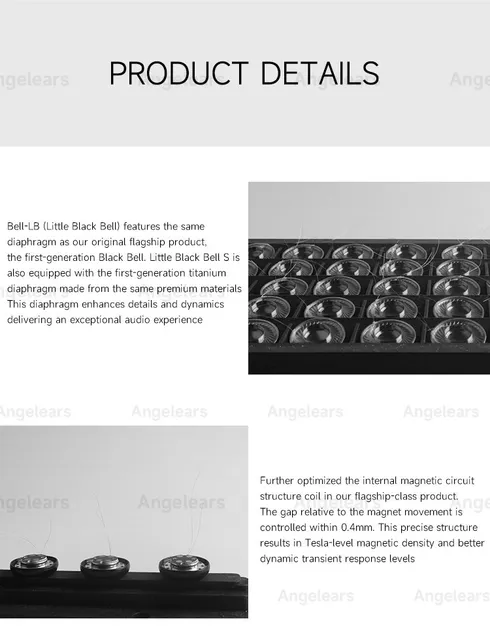 Ksearphone Bell-LB 3.5mm イヤホン 15mm ダイナミックドライバー イヤホン ヘッドセット フラットイヤープラグ HiFi イヤホン (Bell-LB-S) Temperament&frasl;Ksearphone Little Black Bell X15 In Ear Earphone 15mm