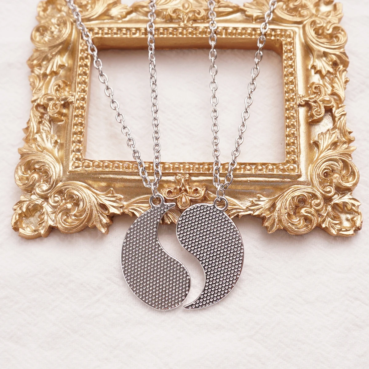 2 Pcs Dragon Tai Chi BFF Necklace for Women Adjustable Yin Yang  Friendship Necklace Best Friend Couple Necklace Jewelry Gift 5