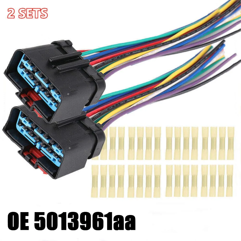 

2Pcs Car Door Harness Connector Wiring Pigtail For Jeep Grand-Cherokee 2004 Laredo Sport Utility 4-Door 4.0L 242Cu. In. L6- GAS