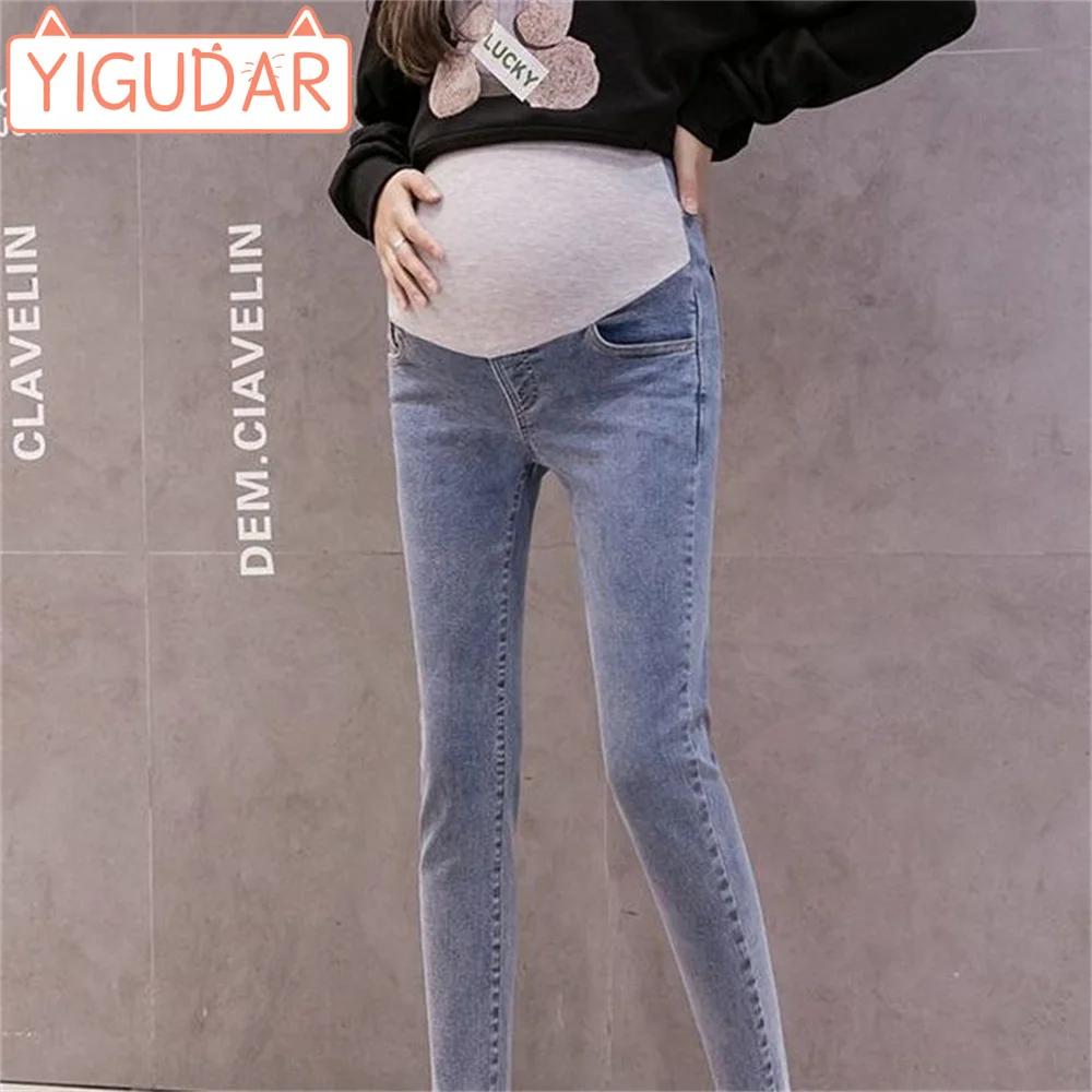 

Pregnancy Abdominal Pants Jeans Maternity Pants For Pregnant Women Clothes High Waist Trousers Loose Denim Stretch Flared Jeans