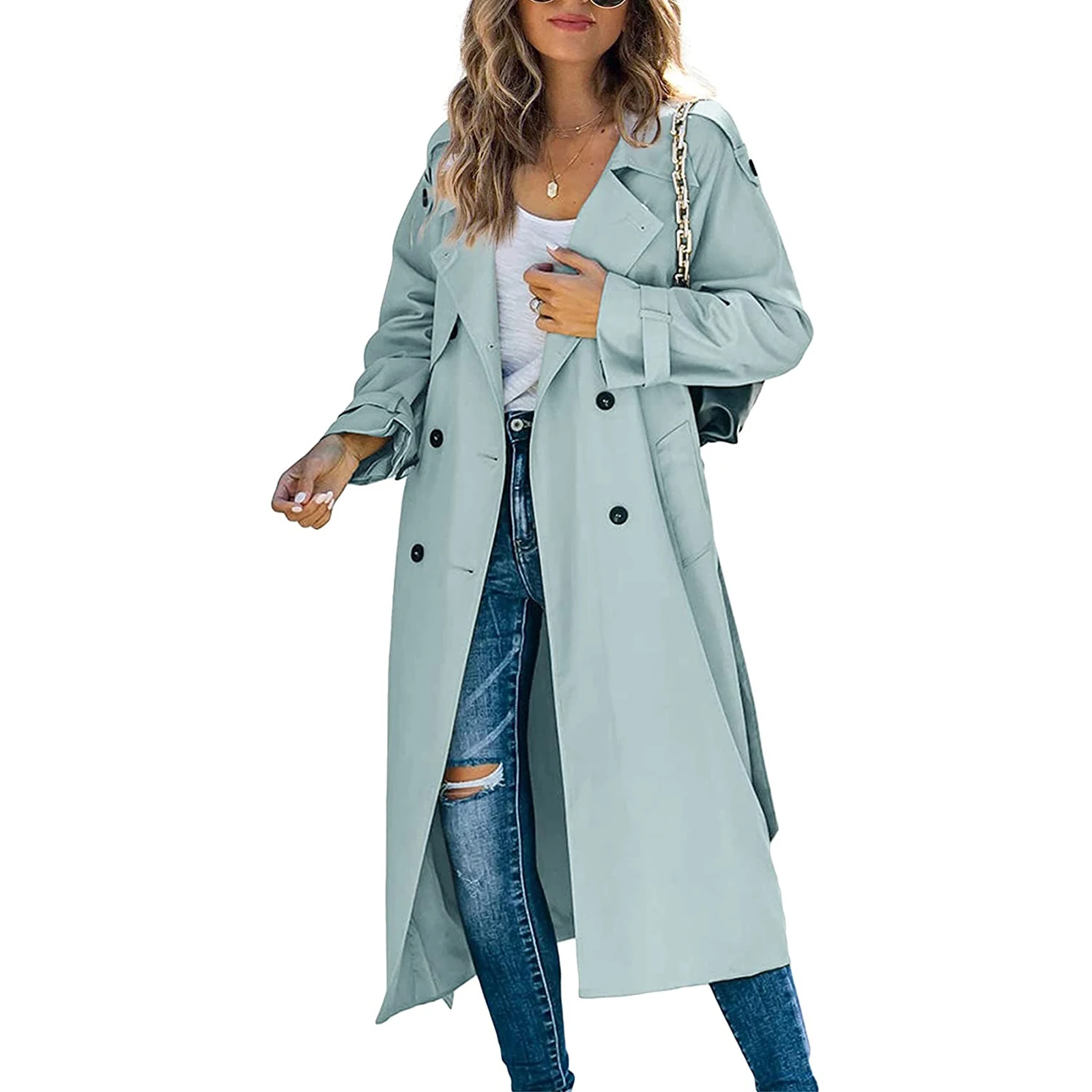 Trench Coat En Laine Pour Femmes, Slim, Ceinture, Col À Revers, Pardessus S 2XL Du 22,85 € | DHgate