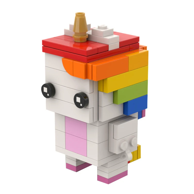 

Compatible Unicorn BRICKHEADZ Big Building Blocks Mini Action Figure Toys