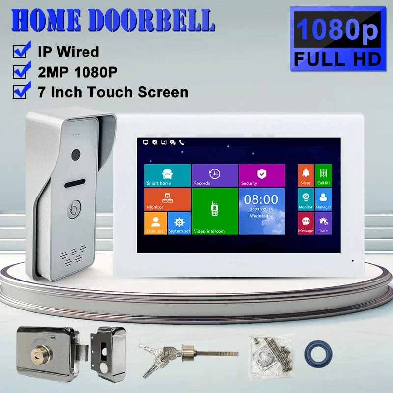 

Doorbell Camera Wired, 2MP Ultra HD, No Monthly Fee, 2.4/5 GHz Video Doorbell with Homebase, Battery/Wired Powered