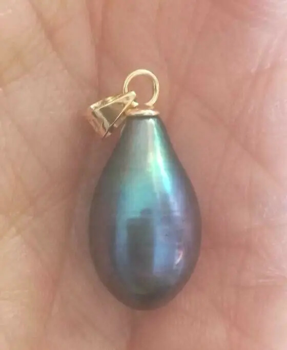 

Huge AAA+ 10.5-16mm Real Natural South Sea Black Green Pearl Pendant