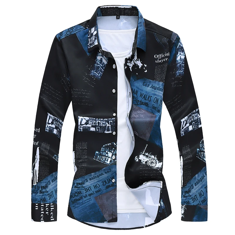 Summer Men's Short Sleeve Printed Shirt 5