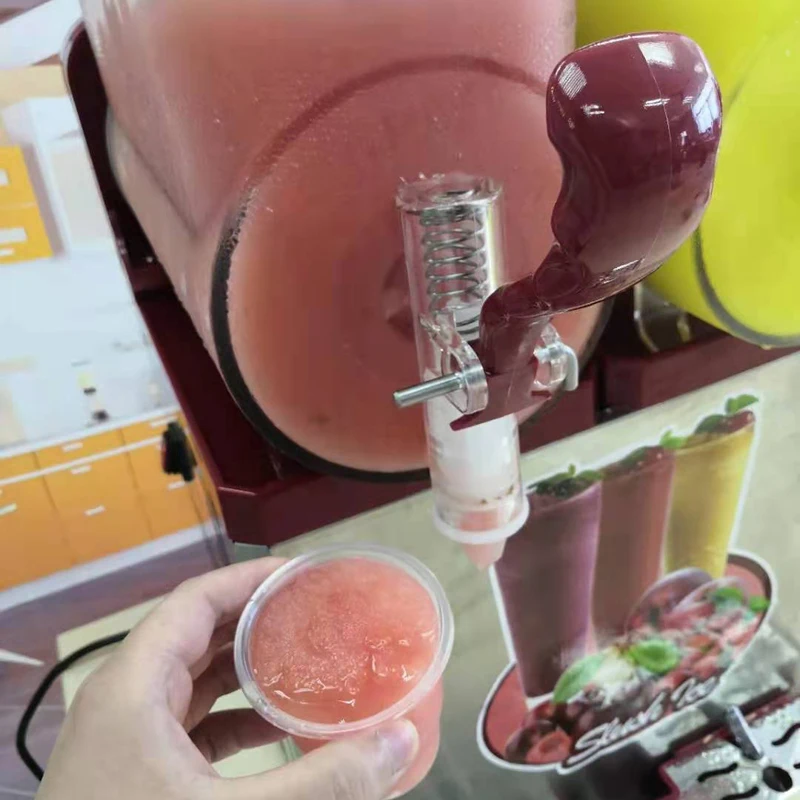 Slushy Machine 1/2/3 Cylinder 12L*2 Mini Snow Melting Machine Small Commercial Slush Machines 5