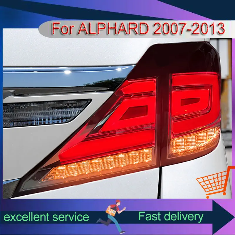 

Car Styling For 07-14 Toyota Elfa Tail Lamp Assembly Upgrade DRL 20 Series Rear Light LED Dynamic Turn Signal Brake Reversing
