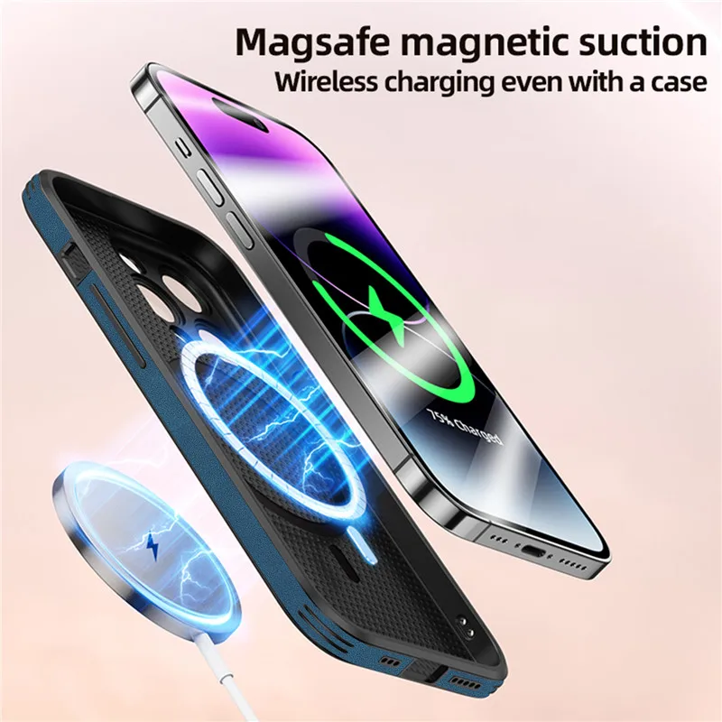 כיסוי עור חצי מוצלח Deer A Bold Attempt עבור iPhone 11 12 13 14 15 16 17 Pro Max Plus Air Magsafe כיסוי רכב מגנטי