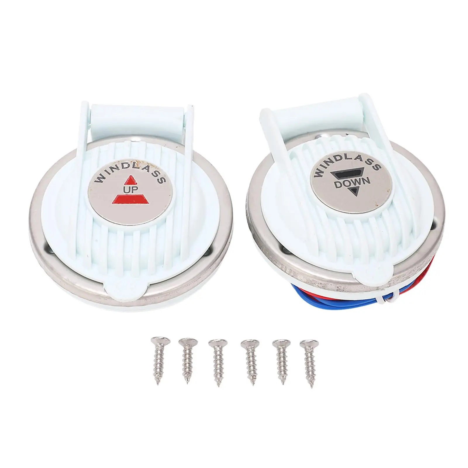 Set Di Interruttori A Pedale Per Verricello Da Barca Da 2 Pezzi-Interruttore A Pedale Su E Giù Antiruggine Per Verricello
