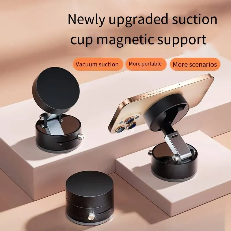 Car mobile phone magnetic Stand 2025 New type suction cup vacuum adsorption car special fixed mobile phone stand 2