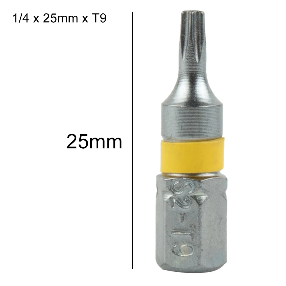 4-teiliges 25 mm T6-T40 magnetisches Torx-Schraubendreher-Bit-Set, Elektroschrauberkopf T6, T8, T9, T10, T15, T20, T25, T27, T30, T35, T40 – Detail 3
