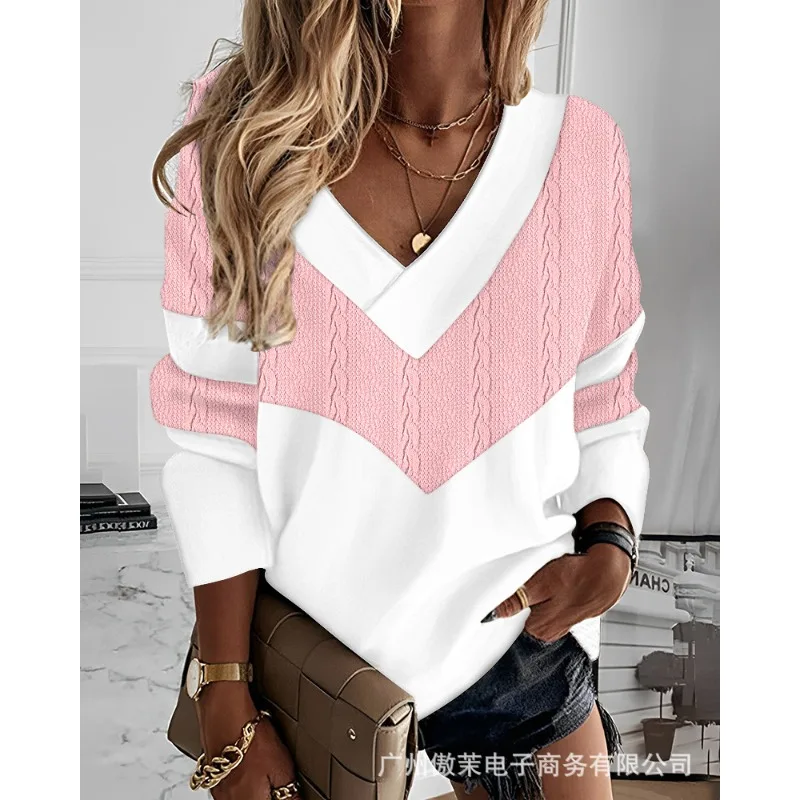 

2021 Autumn New Women's Long-Sleeve Blouse Fashion Casual Sunken Stripe Pleated Long-Sleeved Top