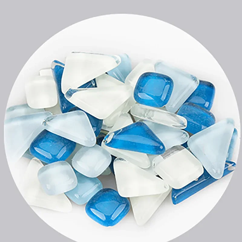 100Gram/Set Diy Irregular Glass Mosaic Stones Mosaic Glass Pebbles Crafts Material Puzzle Diy Making