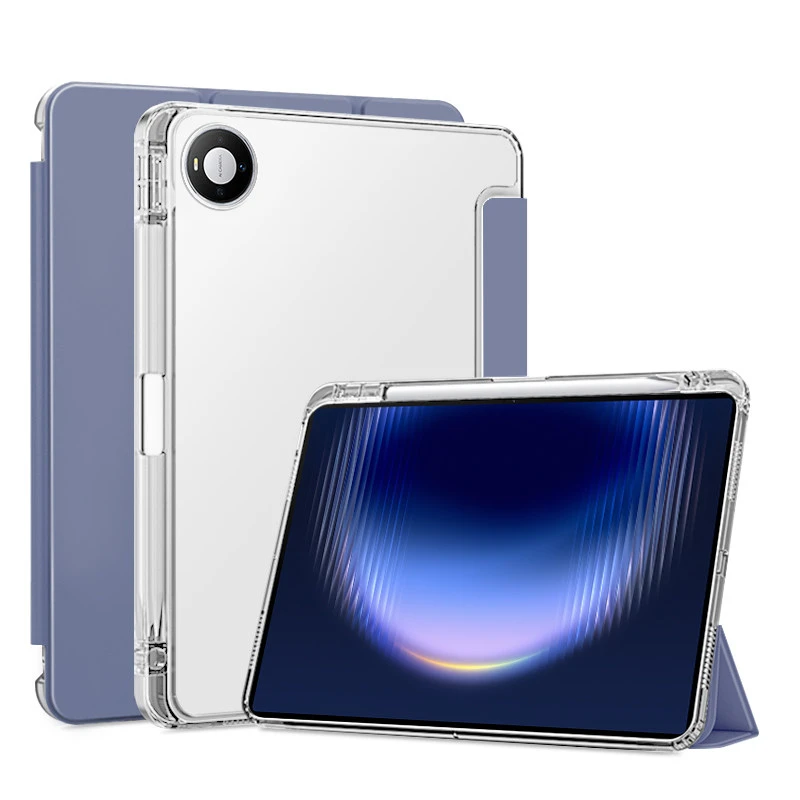 Premium Trifold Tablet Case with Pencil Holder and Soft TPU Back Stand - 13.2