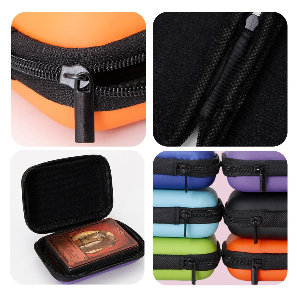 Card Carry Bag Convenient Practical Playing Card Box Waterproof Trading Card Travel Case Shockproof for Party Game(Random Color)