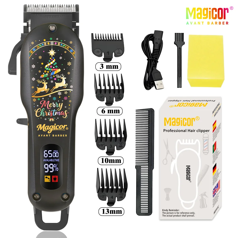 Hair Clippers for Men Professional Cordless Clippers for Hair Cutting Mens for Barber with LED Display for Barbers & Home Use