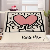 Thermal Blankets for Bed Throw Blankets Characters Keith Haring Large Blanket for Sofa Decoration Luxury Bedding Cobija Knee Nap 1
