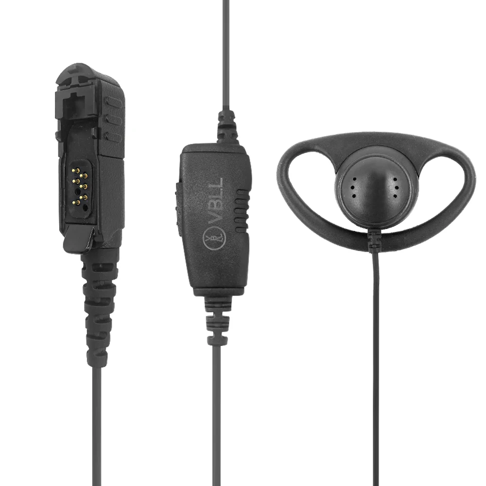 D Shape PTT Mic Earhook Earpiece for XPR3300 XPR3500 XPR3500e DEP500e DP2400 DP2600 Portable Radio Headset