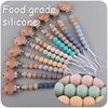 Baby Anti-drop Chain Pacifier Clips Silicone Beads Infant Nipple Appease Soother Chain Clips Dummy Holder Nipple Clip 4
