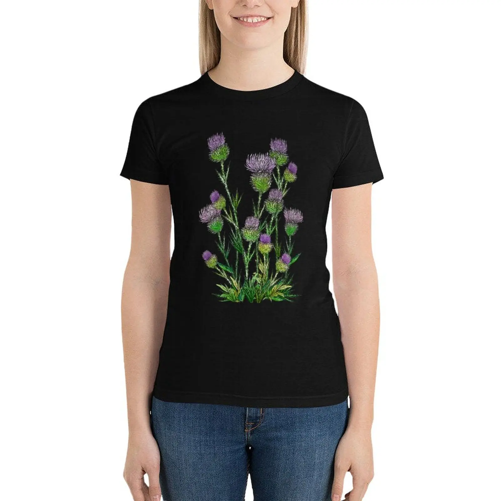 Thistle T-Shirt summer tops tops graphics tops Women