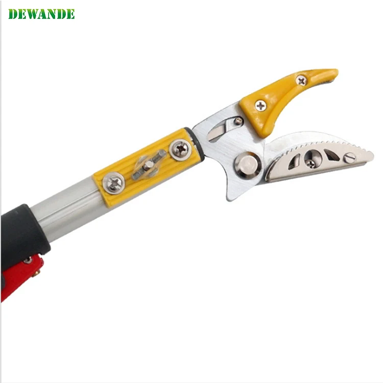 Extendable Pole Telescopic Long Reach Fruit Picker Aluminum Handle Shears Industrial Grade Pruner Garden Scissors
