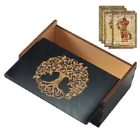 Tarot Card Case Vintage Wooden Trinket Box  Jewelry Box Small Wood Vintage Multi-functional Box For Tarot Card accessory 1