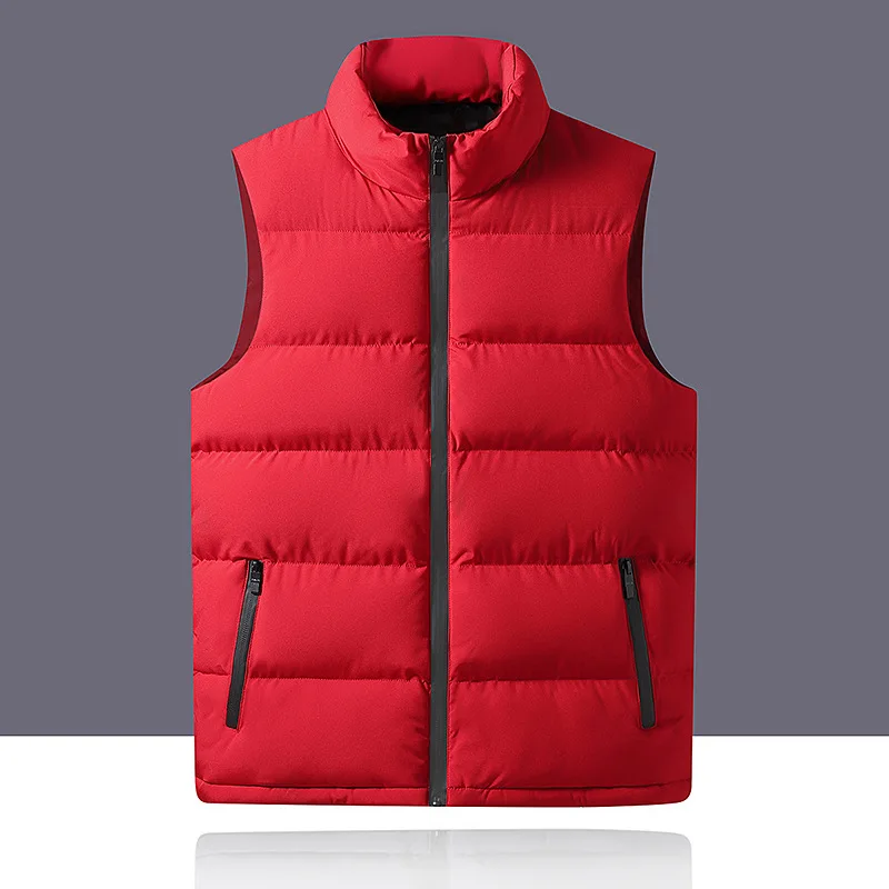 Solid color cotton vest vest vest padded warm cotton vest men jacket mens coat