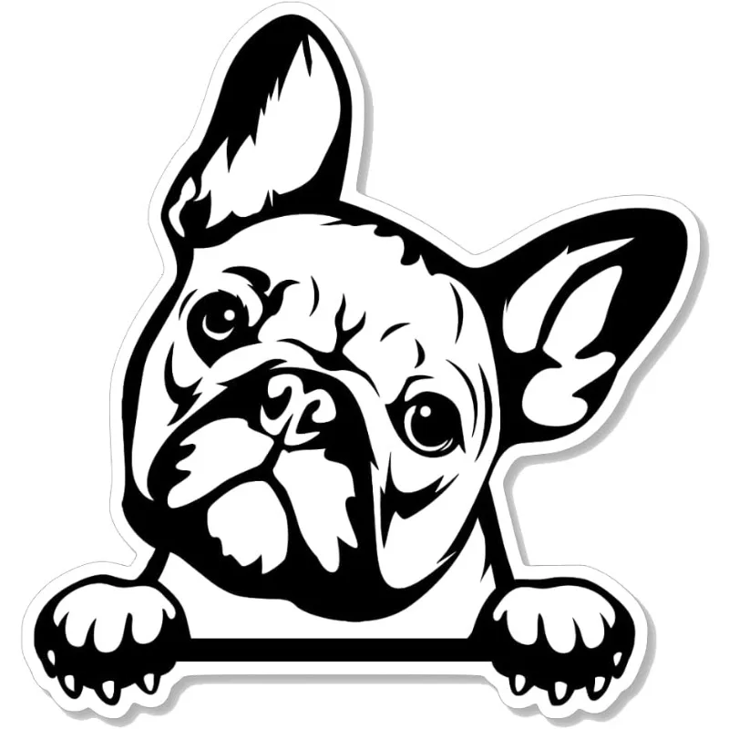Peeking French Bulldog Sticker Peeking Bulldog with Paws Vinyl Decals for CarsCar WindowsWater BottlesPhones Gift for15CM PVC KK