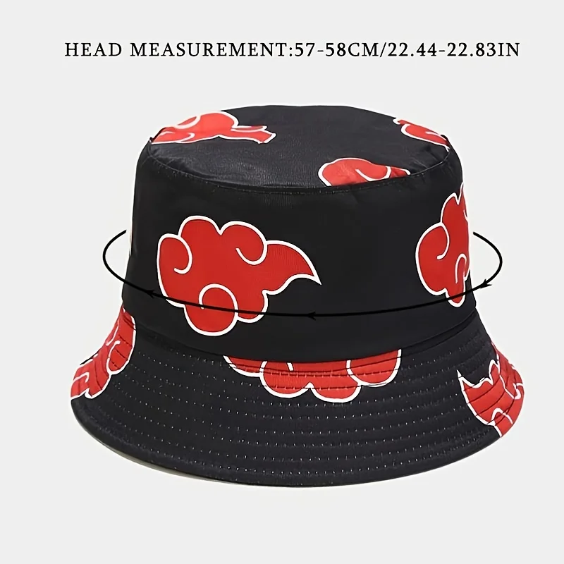 Sun Hats Fisherman Hat Sunscreen Hats Bucket Hats Japanese Anime Cartoon Cloud Embroidery Bucket Hat Cotton Akatsuki Fisherman Hat Outdoors Sunscreen For Women Men Summer