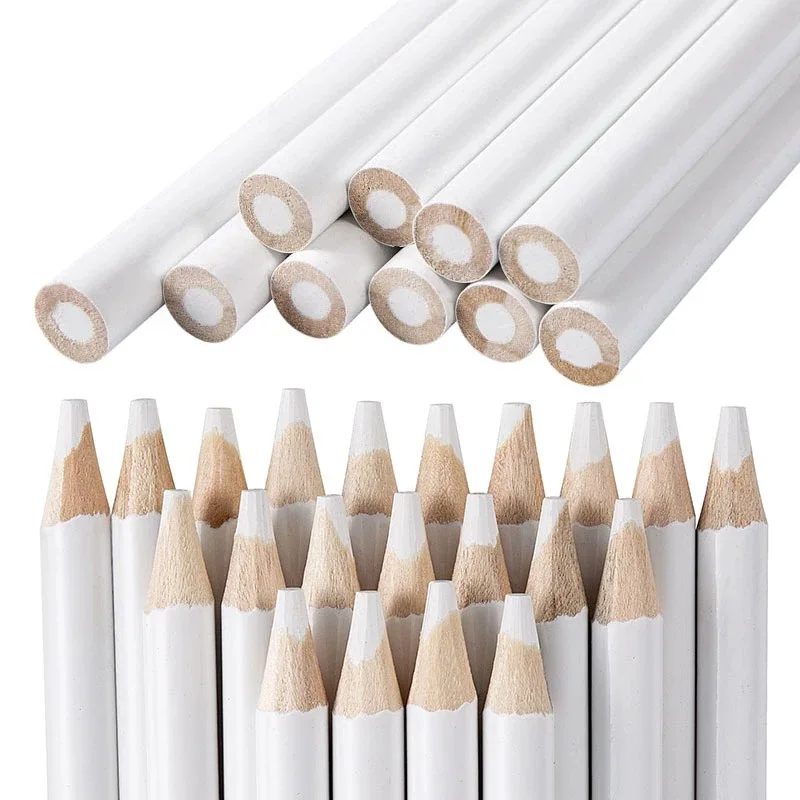 Lot de 10 crayons à strass en bois ciré blanc pour la pose de strass et de pierres précieuses, outil de manucure 1 Lot de 10 crayons à strass en bois ciré blanc pour la pose de strass et de pierres précieuses, outil de manucure 1