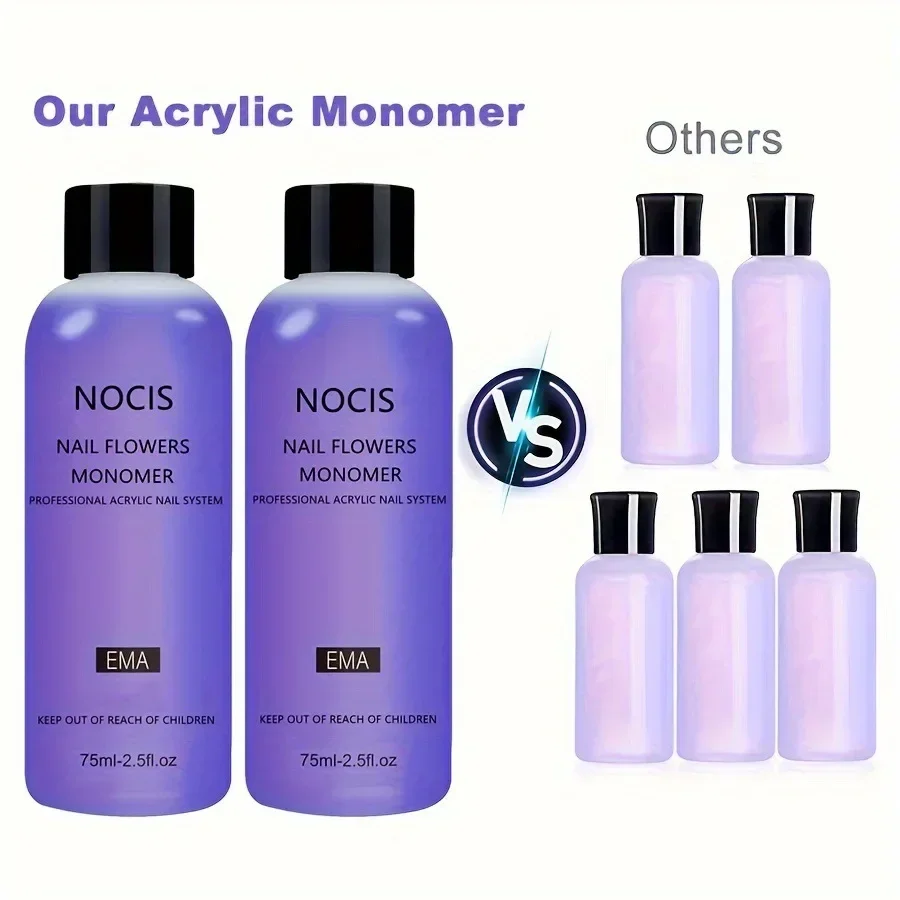 Icey Beauty 75ml Nail Crystal Liquid EMA Acrylic Crystal Powder Nail Monomer Flowers Professional Acrylic Liquids