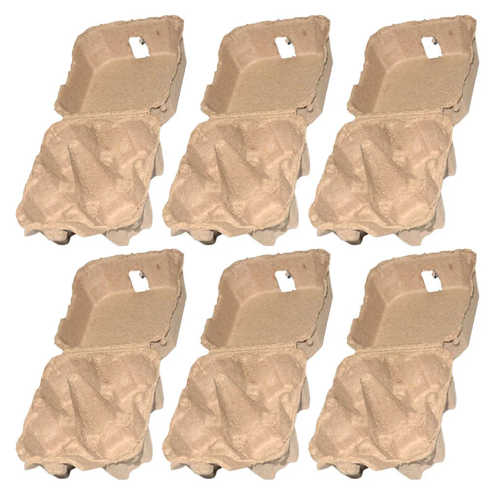

6 Pcs Pulp Box Pulp Tray Reusable Storage Holder Rack Paper Carton Home For Refrigerator