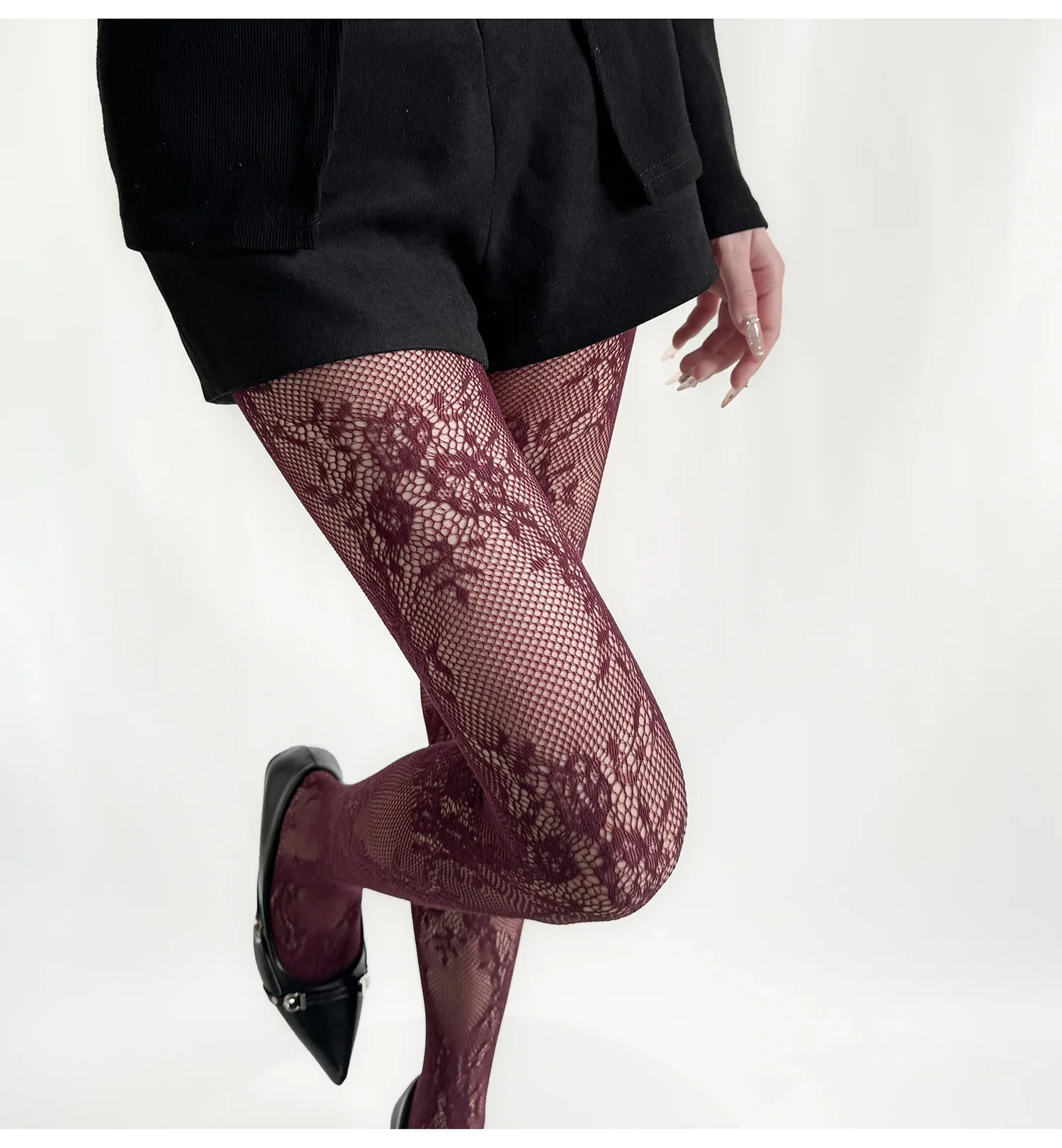 2025 neue Strumpfhosen für Damen, sexy Spitze, Blumenmuster, Oberschenkelhohe Strümpfe, Strumpfhosen, Dessous, Strumpfwaren, Netzstrümpfe, Damenstrumpfhosen – Detail 20