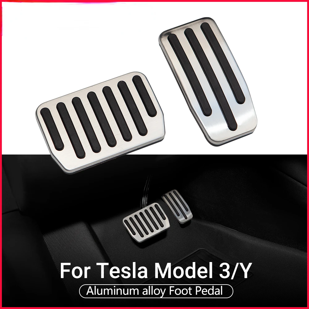 

Foot Pedal Pads Covers For Tesla Model 3 Y 2017-2021 2022 2023 Accessories Brake Rest Accelerator Pedal Protect