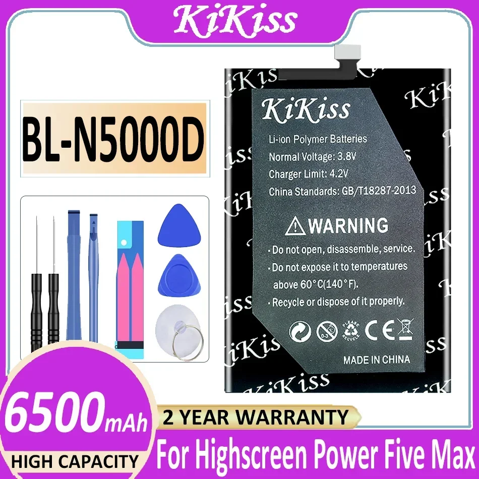 

Мощная батарея KiKiss 6500 мАч для Highscreen Power Five Max FiveMax Bateria