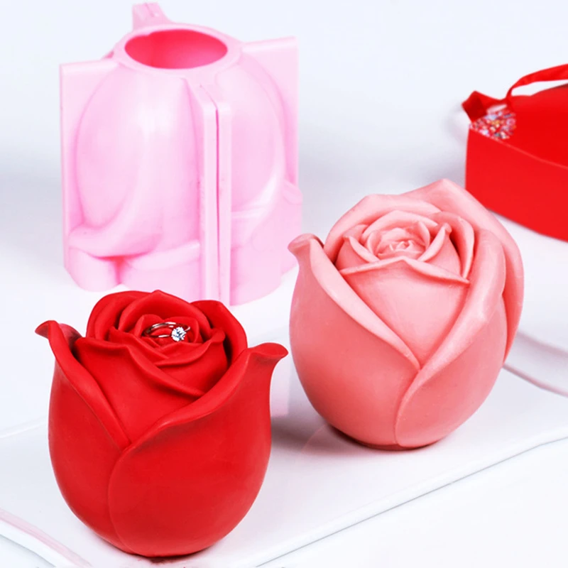 HC0191 PRZY 3D beautiful flower rose Silicone Mold Bouquet of roses Soap  Molds Clay Resin Gypsum Chocolate Candle Mold