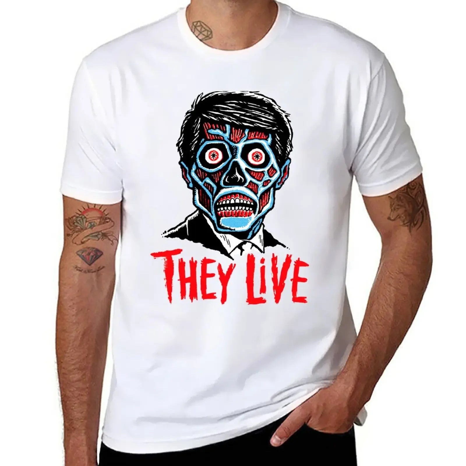 

THEY LIVE!!! T-Shirt plain oversized mens t shirt