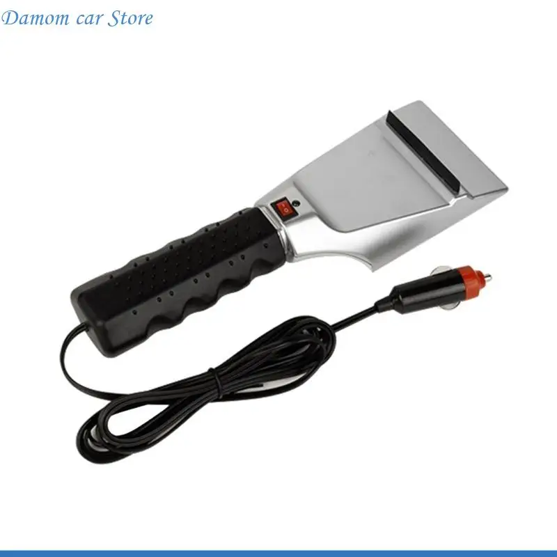 A2UC 자동차 앞 유리 눈 삽 12V 가열 전기 자동차 앞 유리 얼음 긁는 도구 삽