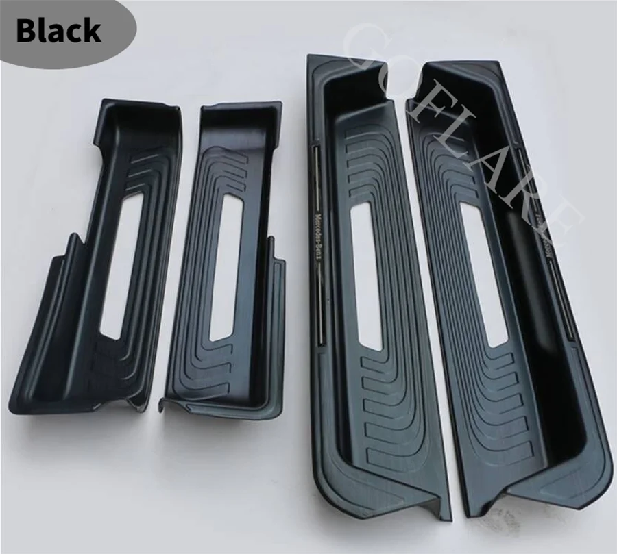 4Pcs Plaques De Seuil De Porte De Voiture En Acier Inoxydable Pour