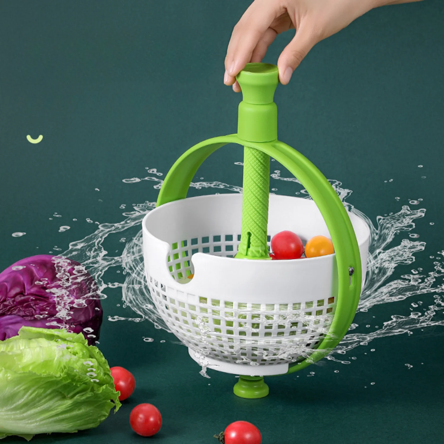 Vegetable & Fruit Washing Basket-Durable Polypropylene, Ideal for Cleaning & Dehydrating