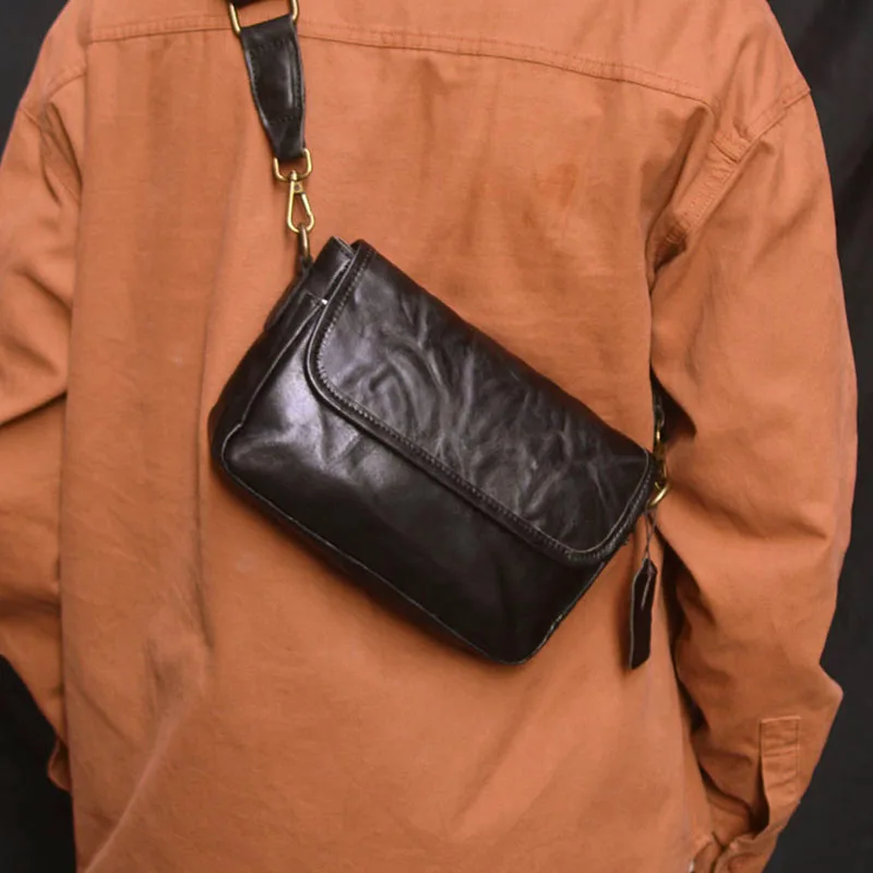 Aetoo Borsa A Tracolla Da Uomo In Pelle Bovina Primo Strato Borsa A Tracolla In Pelle Borsa A Tracolla Casual Da Lavoro Marsupio Da Uomo Portatile