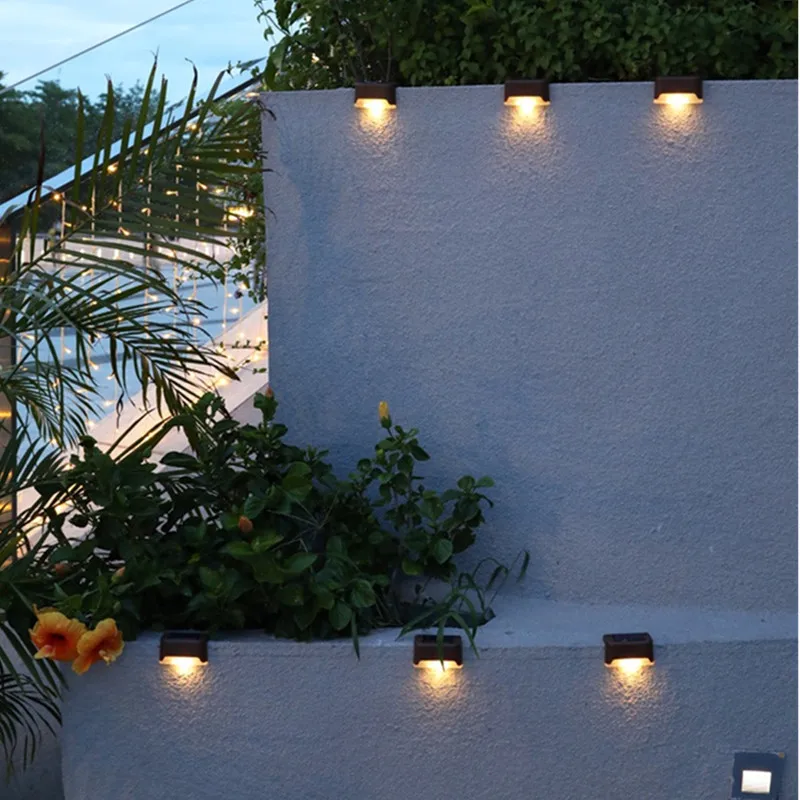 Solar LED Stair Lamp Outdoor Waterproof Garden Pathway Light for Yard Patio Balcony Fence Lamps Landscape Deck Solar Night Light legs flowers plant shelf organizer frame corner patio plant stands tiered backdrop soporte para plantas balcony furniture