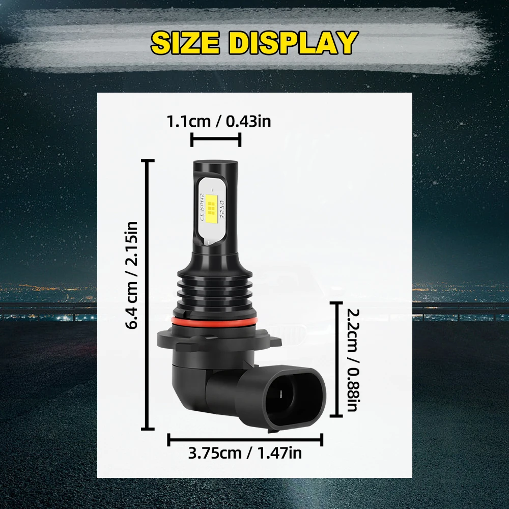 2/4x 화이트 LED 안개 운전 DRL 전구 6000K 90W 캐딜락 에스컬레이드 2007-2014 2008 2009 2010 2011 2012 2013