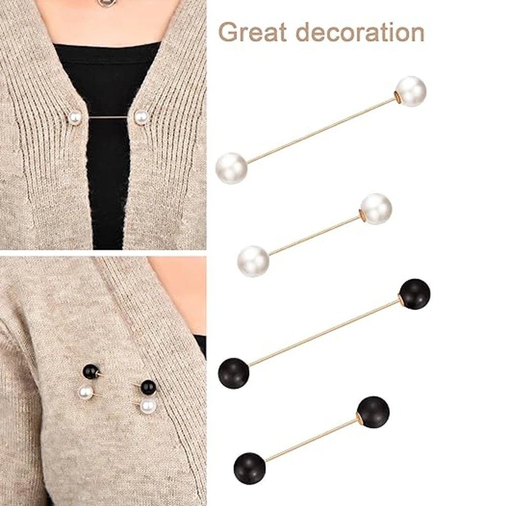 30 Spille Da Balia Con Perle Finte Per Scollo Anti-Esposizione - Clip Per Scialle, Maglione E Sciarpa, HERCHR