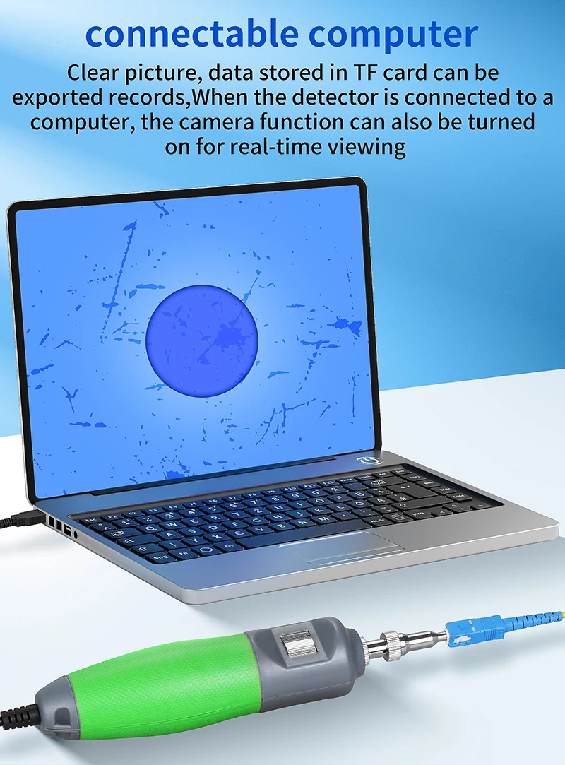 L-600 Inspection Fiber Video Probe Microscope Fiber Optic End Face Detector Disp