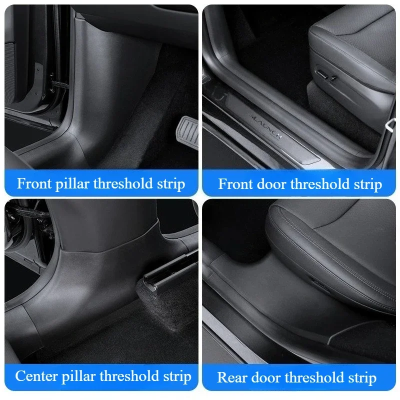 AB Pillar Threshold Strip for Tesla Model Y Juniper 2025 Front