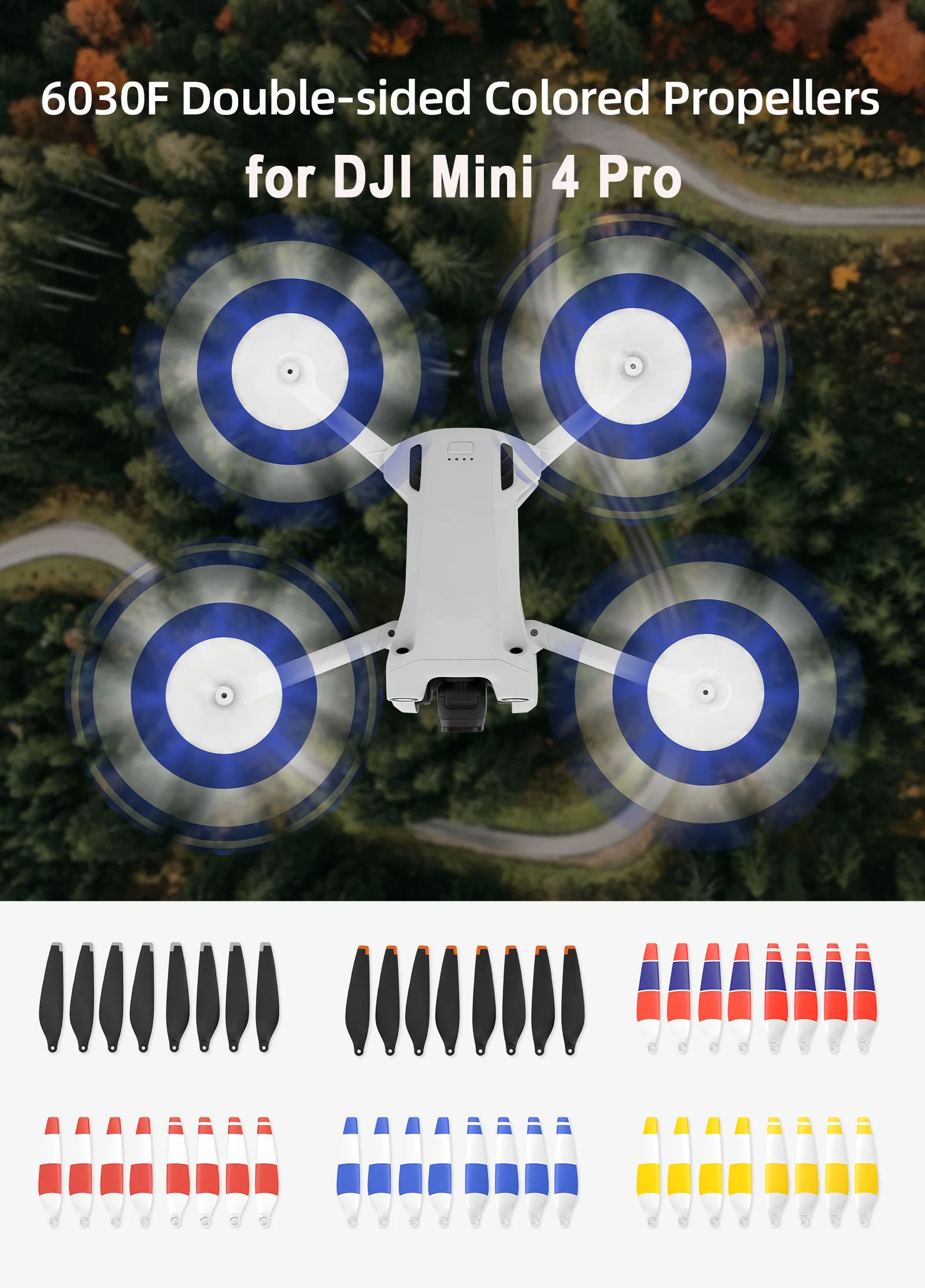 Description Picture 2 of itemMini 4 Pro 8pcs Propellers 6030F Low Noise  Drone LightWeight Wing Fans Spare Parts Quick Release for DJI Mini 4 Pro Accessories