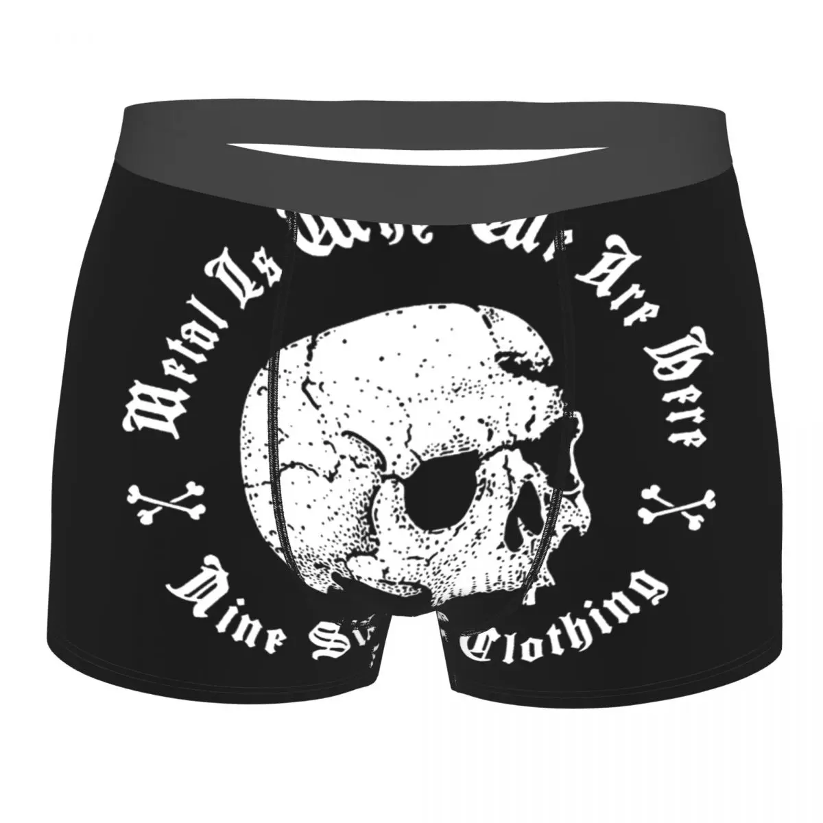 

Heavy Metal Rock Music Underpants Cotton Panties Man Underwear Sexy Heavy Metal Quote Shorts Briefs